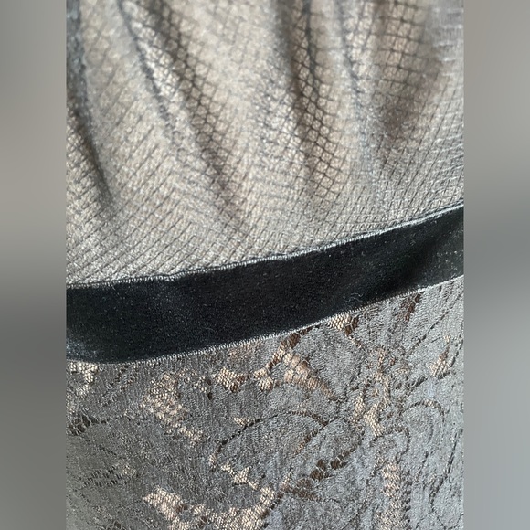 VERA WANG ✨🎁🎄🥂🎩 Strapless Black Tulle, Lace & Velvet Mermaid Gown/Dress, Size 8 - Picture 8 of 13